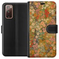 Miniatyrbild 1 av 3: Kompatibelt Plånboksfodral till Samsung Galaxy S20 FE Blomsteräng i varma toner med nostalgisk målarkänsla