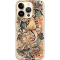 Miniatyrbild 1 av 3: Kompatibelt Mobilskal till Apple iPhone 14 Pro Fire Dragon Legend eldsprutande drake i japansk konststil vintage illustration med tempel och rökmoln