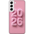 Miniatyrbilde 1 av 3: Kompatibelt Mobildeksel til Samsung Galaxy S22 5G Rosa fluff 2026-tekst i pastell, moderne nyttårstrend med mykt design, perfekt for dekorasjon og pe
