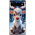 Pikkukuva 1 / 3: Yhteensopiva Puhelinkuori Google Pixel 6a Söpö poro talvi joulumotiivi kawaii poro lumi valot kirkas maaginen joulu söpö juhla juliste