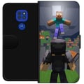 Miniatyrbillede 1 af 3: Kompatibel Tegnebogsetui til Motorola Moto G9 Play Minecraft