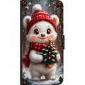Miniatyrbillede 3 af 3: Kompatibel Tegnebogsetui til OnePlus 9 Pro Julebjørn rød hue sød bjørn lille gran kawaii hyggelig vinter skov festlig jul kunstplakat