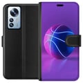 Miniatyrbild 1 av 3: Kompatibelt Plånboksfodral till Xiaomi 12 Pro Basket ball poster neon basketboll sport glowing purple blue retro court athlete sports design art