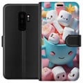 Miniatyrbillede 1 af 3: Kompatibel Tegnebogsetui til Samsung Galaxy S9+ Kawaii marshmallow smile kawaii-design med søde figurer i kop, farverig og glad stil