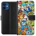 Miniatyrbilde 1 av 3: Kompatibelt Lommeboketui til Apple iPhone 12 Pokémon-design – Pikachu-kollasj i fargerik illustrasjon for samlere