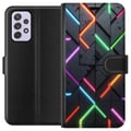 Miniatyrbilde 1 av 3: Kompatibelt Lommeboketui til Samsung Galaxy A52s 5G Moderne neonmønster med skarpe lyslinjer