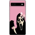 Pikkukuva 1 / 3: Yhteensopiva Puhelinkuori Google Pixel 6a Pink Ghost Bow ikonisen naamion ja vaaleanpunaisen rusetin kera, humoristinen ja trendikäs halloween-tyyli