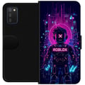 Miniatyrbilde 1 av 2: Kompatibelt Lommeboketui til Samsung Galaxy A03s Roblox Cyber Core Kraftfullt digitalt Roblox-design med lilla lys og futuristisk bakgrunn