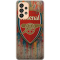 Miniatyrbilde 1 av 3: Kompatibelt Mobildeksel til Samsung Galaxy A53 5G Arsenal-kunstmotiv i rødt og hvitt med fargesprut, perfekt for fotballfans som elsker kunst og spor