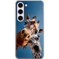 Pikkukuva 1 / 3: Yhteensopiva Puhelinkuori Samsung Galaxy S23 Kirahvi-dalmatialainen-duoaihe, jossa on hauska lähikuva kirahvista ja dalmatialaisesta aurinkoisessa ku