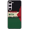 Pikkukuva 1 / 3: Yhteensopiva Puhelinkuori Samsung Galaxy S23 Pysähdy Palestiinan puolesta - solidaarisuussuunnittelu vahvalla viestillä