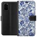 Miniatyrbillede 1 af 3: Kompatibel Tegnebogsetui til Samsung Galaxy S20+ Blomster Blå...