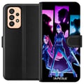 Miniatyrbilde 1 av 3: Kompatibelt Lommeboketui til Samsung Galaxy A53 5G Futuristisk girl group-illustrasjon med neonlys og sterke farger i sci-fi-estetikk