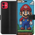Pikkukuva 1 / 3: Yhteensopiva Lompakkokotelo Apple iPhone 11 Nintendo Super Mario juliste retro pelaaminen 8bit pikselitaide peli klassinen pelisankari seinämaalaus d