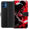 Pikkukuva 1 / 3: Yhteensopiva Lompakkokotelo Apple iPhone 12 mini Darth Vader punaisella valomiekalla, voimakas futuristinen design, joka on saanut inspiraationsa gal