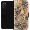 Miniatyrbilde 1 av 2: Kompatibelt Lommeboketui til Samsung Galaxy A03s Legenden om ilddragen, ildsprutende drage i japansk kunststil, vintageillustrasjon med templer og rø