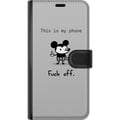 Miniatyrbilde 1 av 3: Kompatibelt Lommeboketui til OnePlus 13R Kjepphøyt sitat Fuck off trendtekst