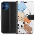 Pikkukuva 1 / 3: Yhteensopiva Lompakkokotelo Apple iPhone 12 mini Suloinen pino kawaii-eläimiä pastelliväreissä, viehättävä luonnosteltu kuvitus, täydellinen sinulle,
