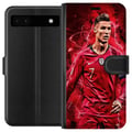 Pikkukuva 1 / 3: Yhteensopiva Lompakkokotelo Google Pixel 6a Ronaldon Taidot - CR7 Suunnittelu Aidolle Kannattajalle