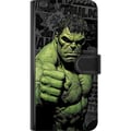 Miniatyrbilde 3 av 3: Kompatibelt Lommeboketui til Apple iPhone 12 Hulk-motiv i tegneseriestil, kraftfullt design med grønne nyanser for Marvel- og superheltfans