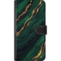 Pikkukuva 3 / 3: Yhteensopiva Lompakkokotelo Apple iPhone 12 mini Marmori Kulta Vihreä