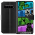Miniatyrbillede 1 af 3: Kompatibel Tegnebogsetui til Samsung Galaxy S10+ Minecraft