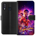 Miniatyrbillede 1 af 3: Kompatibel Tegnebogsetui til Samsung Galaxy A40 Lamine Yamal-fodboldplakat i spansk landsholdstrøje med action i højt tempo, farverig sportsillustrat