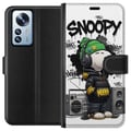 Pikkukuva 1 / 3: Yhteensopiva Lompakkokotelo Xiaomi 12 Pro Streetwear-tyyliin pukeutunut Snoopy, kuulokkeet päässään ja graffitityylisenä, seisoo boomboxin vieressä j