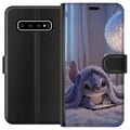 Miniatyrbillede 1 af 3: Kompatibel Tegnebogsetui til Samsung Galaxy S10+ Stitch under et tæppe med telefon, aftenhygge i blå toner, charmerende drømmeagtigt design til alle,