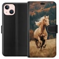Pikkukuva 1 / 3: Yhteensopiva Lompakkokotelo Apple iPhone 13 mini Juokseva Hevonen