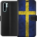 Miniatyrbillede 1 af 3: Kompatibel Tegnebogsetui til Huawei P30 Pro Sverige Flag