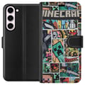 Pikkukuva 1 / 3: Yhteensopiva Lompakkokotelo Samsung Galaxy S23+ Minecraft Taide