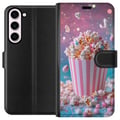 Pikkukuva 1 / 3: Yhteensopiva Lompakkokotelo Samsung Galaxy S23+ Retro popcorn design välipalat luomu keräilyesine
