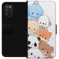 Miniatyrbilde 1 av 2: Kompatibelt Lommeboketui til Samsung Galaxy A03s Søt stabel av kawaii-dyr i pastellfarger, sjarmerende skisset illustrasjon, perfekt for deg som like