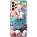 Miniatyrbilde 1 av 3: Kompatibelt Mobildeksel til Samsung Galaxy A23 Kawaii marshmallow smile kawaii design med søte figurer i kopp fargerik og glad stil