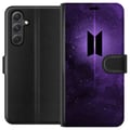 Miniatyrbild 1 av 3: Kompatibelt Plånboksfodral till Samsung Galaxy A15 5G BTS kpop logo purple galaxy poster space design korean band army symbol stjärnhimmel musik fan