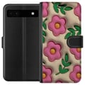 Pikkukuva 1 / 3: Yhteensopiva Lompakkokotelo Google Pixel 6a Poreilevat Kukat