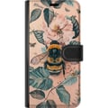 Miniatyrbillede 3 af 3: Kompatibel Tegnebogsetui til Samsung Galaxy S9+ Humle på blomst i pastelfarver, smukt naturinspireret design, der formidler ro, energi og harmoni