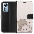 Miniatyrbillede 1 af 3: Kompatibel Tegnebogsetui til Xiaomi 12 Pro Kawaii Søde Katte