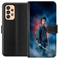 Miniatyrbilde 1 av 3: Kompatibelt Lommeboketui til Samsung Galaxy A53 5G Stranger Things-portrett med baseballtre, lyn og dramatisk bakgrunn
