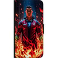 Miniatyrbild 2 av 2: Kompatibelt Plånboksfodral till Samsung Galaxy A20s Ronaldo Inferno – fotbollshjälte i eldflammor