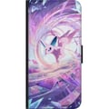 Miniatyrbilde 2 av 2: Kompatibelt Lommeboketui til Samsung Galaxy A03s Espeon Pokémon-illustrasjon – Magisk lilla motiv med krystaller og stjerner
