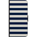 Miniatyrbilde 2 av 2: Kompatibelt Lommeboketui til Samsung Galaxy A03s Stripete marineblå striper marineblå hvit nautisk mønster maritim mote inspirasjon tidløst klassisk