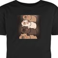Miniatyrbilde 1 av 3: T-Shirt Capybara Kawaii Søt Dyrefigur Svart Liten