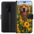 Pikkukuva 1 / 3: Yhteensopiva Lompakkokotelo OnePlus 8 Pro Golden Retriever Solrosfält Hundmotiv Natur Sommar Design