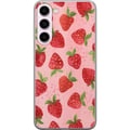 Pikkukuva 1 / 3: Yhteensopiva Puhelinkuori Samsung Galaxy S23+ Mansikkahaaveet - Retrot tyyli mansikkakuviointi