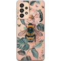 Pikkukuva 1 / 3: Yhteensopiva Puhelinkuori Samsung Galaxy A33 5G Kimalainen kukalla pastellisävyissä, kaunis luonnon inspiroima design, joka välittää rauhallista ener