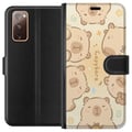Miniatyrbild 1 av 3: Kompatibelt Plånboksfodral till Samsung Galaxy S20 FE Capybara Cuties Pastell Design gulliga flodsvin i mjuka färger söt varm stil med charm och lekf