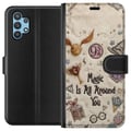 Miniatyrbillede 1 af 3: Kompatibel Tegnebogsetui til Samsung Galaxy A32 5G Broderet magisk illustration med symboler, citater og fantasiverden i drømmende eventyrstil