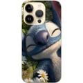 Miniatyrbild 1 av 3: Kompatibelt Mobilskal till Apple iPhone 14 Pro Stitch som somnar i äng av prästkragar där mjukt ljus och naturens lugn skapar varm avkopplande känsla